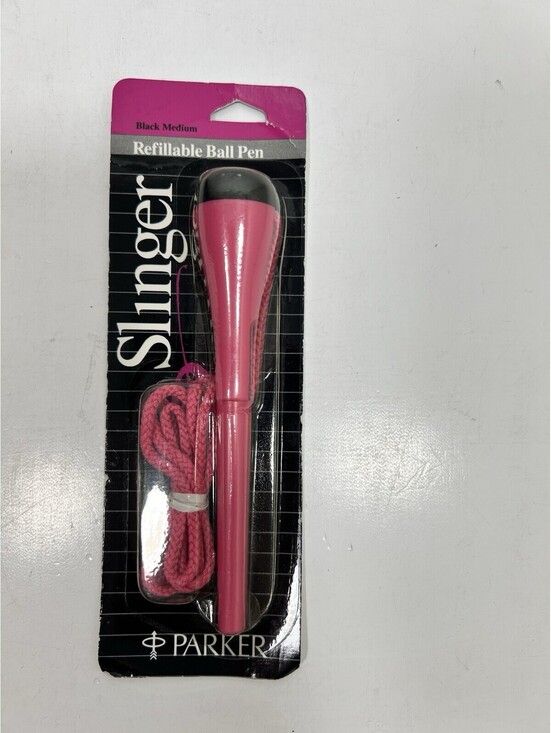 Parker Other - Vtg Parker Pink Slinger Refillable Ball Pen 1986 USA NOS Black Ink Medium
